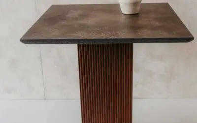 Coffee Bronze Table Top with Chamfered Edge