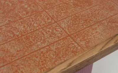 Tiled Effect Table Top with Oak Edge